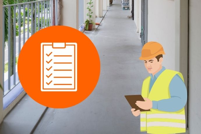 共用廊下のリニューアルが必要になるサイン